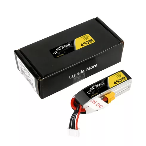 Gens Ace Tattu Lipó Akkumulátor 450mAh 3s (11,1V) 75/150C, XT30 csatlakozó. (Long verzio)