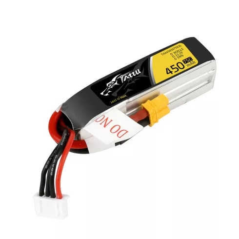 Gens Ace Tattu Lipó Akkumulátor 450mAh 3s (11,1V) 75/150C, XT30 csatlakozó. (Long verzio)