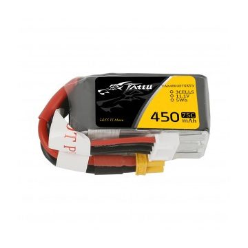   Gens Ace Tattu Lipó Akkumulátor 450mAh 3s (11,1V) 75/150C, XT30 csatlakozó.