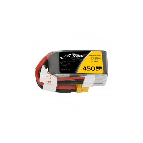 Gens Ace Tattu Lipó Akkumulátor 450mAh 3s (11,1V) 75/150C, XT30 csatlakozó.