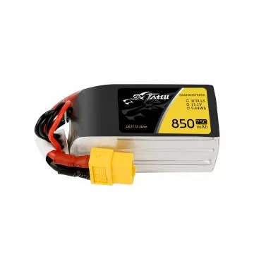   Gens Ace Tattu Lipó Akkumulátor 850mAh 3s (11,1V) 75/150C, XT60 csatlakozó.