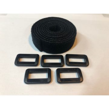   Kétoldalas tépőzár 2in1, (20mm széles, 1000mm hosszú), 5db bújtatóval (egyik oldala körmös a másik bolyhos, így magába visszazár)