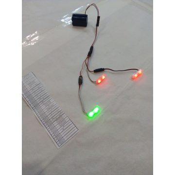 18 Programos, Stroboscopos LED-es Jelzőfény szett (3db-os)