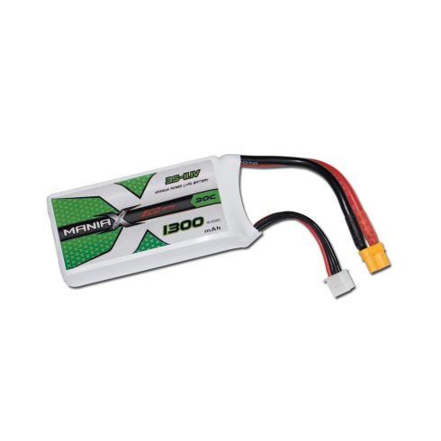 ManiaX Power LiPo 3S (11,1V) 1300mAh 30/60C Akkumulátor, XT30 csatlakozóval !