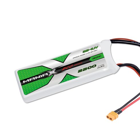 ManiaX Power LiPo 3S (11,1V) 2200mAh 30/60C Akkumulátor, XT60 csatlakozó.