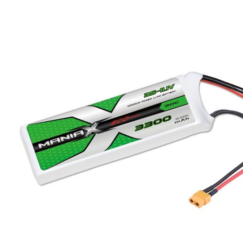 ManiaX Power LiPo 3S (11,1V) 3300mAh 30/60C Akkumulátor, XT60 csatlakozó.
