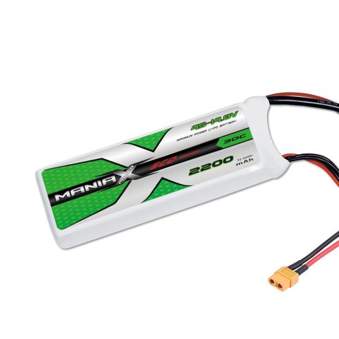 ManiaX Power LiPo 4S (14,8V) 2200mAh 30/60C Akkumulátor, XT60 csatlakozó.