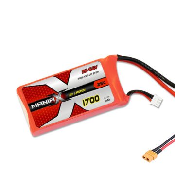   ManiaX Power LiFePO4 2S (6.6V) 1700mAh 25/50C Akkumulátor, XT60 csatlakozó.