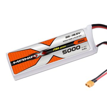   ManiaX Power LiPo 5S (18,5V) 5000mAh 30/60C Akkumulátor (F3A Airplane), XT60 csatlakozó.
