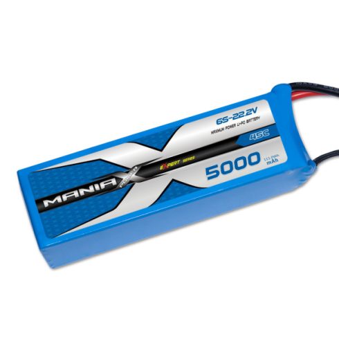 ManiaX Power LiPo 6S (22,2V) 5000mAh 45/90C eXpert Akkumulátor, XT90 Anti Spark csatlakozó.