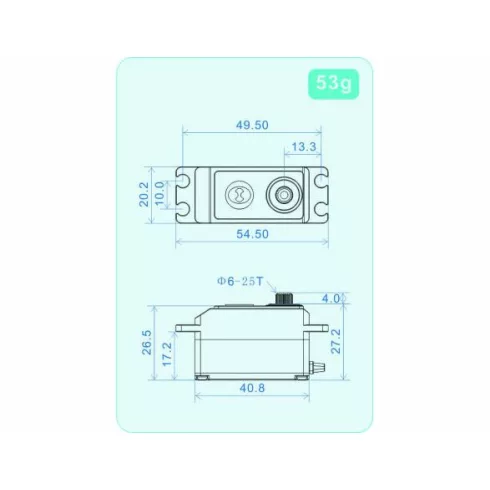 THETA RAZOR-D1 Low-Profil Brushless HV Digitális NFC Programozható Szervó ( 0,063sec 20Kg/8,4V )