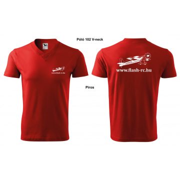   Malfini V-Neck-102 V-nyakú Flash-Rc Unisex póló több színben, több méretben