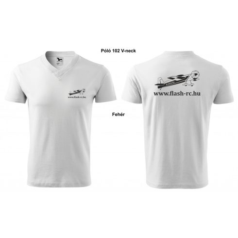 Malfini V-Neck-102 V-nyakú Flash-Rc Unisex póló több színben, több méretben