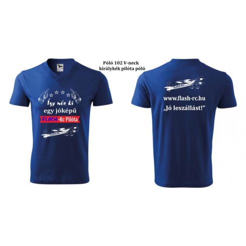 Malfini V-Neck-102 V-nyakú Flash-Rc Unisex póló több színben, több méretben