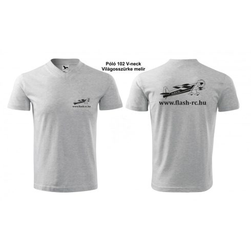 Malfini V-Neck-102 V-nyakú Flash-Rc Unisex póló több színben, több méretben