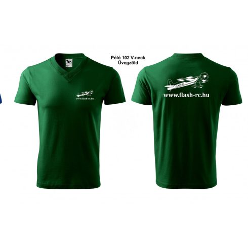 Malfini V-Neck-102 V-nyakú Flash-Rc Unisex póló több színben, több méretben